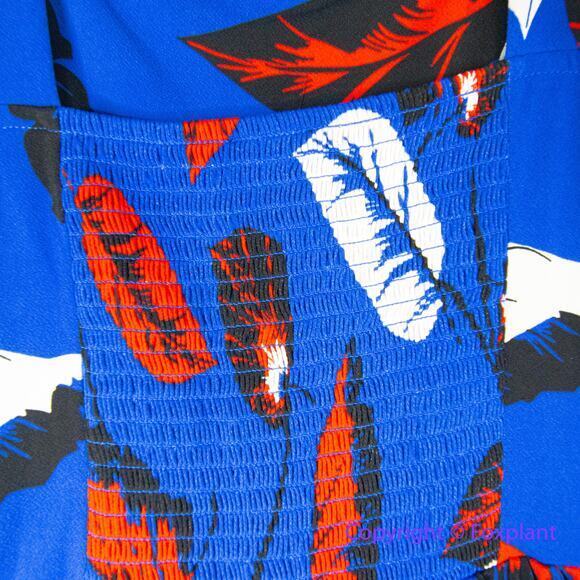 New! Express Blue Print tropical Jumpsuit, women's size L - Picture 10 of 12